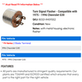 thumbnail image 2 of Turn Signal Flasher - Compatible with 1975 - 1996 Chevy G30 1976 1977 1978 1979 1980 1981 1982 1983 1984 1985 1986 1987 1988 1989 1990 1991 1992 1993 1994 1995, 2 of 2