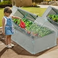 Dextrus 7.5x4x4FT Raised Garden Bed with Cover Extra Large Metal