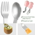 thumbnail image 4 of Short handle stainless steel tableware-Children's silicone auxiliary food spork, 4 of 5