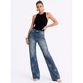 thumbnail image 3 of Jeans Dama Pantalon de mezclilla Shendy Vendy corte recto estilo wide leg jeans, 3 of 5