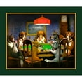 thumbnail image 2 of CafePress - Poker Dogs Friend (Green Border) Throw Blanket - Soft Fleece Throw Blanket, 50"x60" for All Ages, 2 of 2