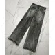 thumbnail image 4 of Pantalones de chándal a rayas con cinta bordada de mariposa para hombres y mujeres, pantalones de chándal informales con cordón, azul marino, alta calidad, 4 of 5