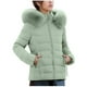 thumbnail image 2 of Parkas de manga larga para mujer, chaqueta informal de algodón con capucha y mangas largas de colores., 2 of 9