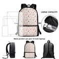 thumbnail image 6 of KUIFORTI Backpack for Girls Kids Teens, 17 inch Laptop Bookbag for Business College Travelling, Heart Pattern, 6 of 6