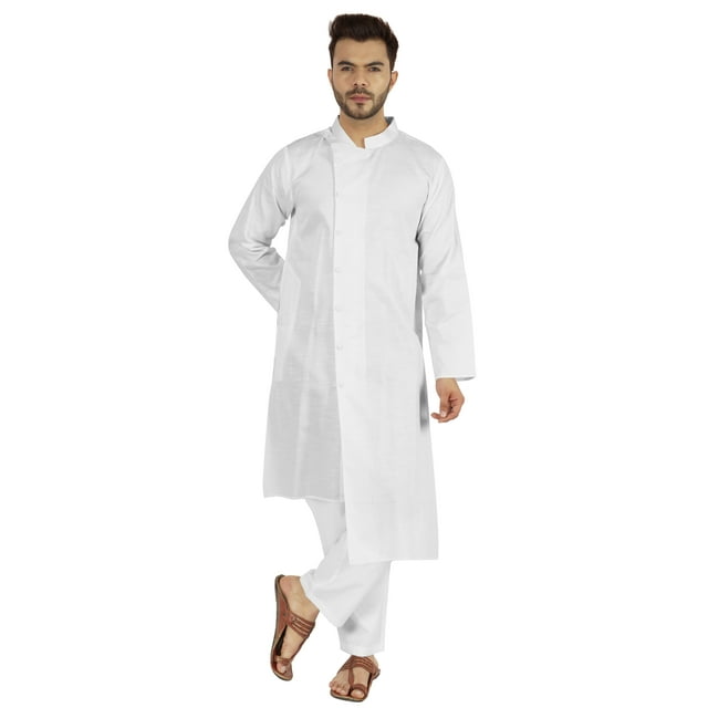 Atasi Kurta Pyjama Indien Ensemble 2 Pcs pour Hommes Tenue de Fête Robe Traditionnelle Tenue Ethnique