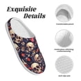 thumbnail image 5 of Lsque Skull record rock Pattern Womens Comfort Cotton on Scuff With Memory Foam and Anti-skid Sole Slipper-46/47, 5 of 7