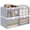 Gray-4Pack-12 ¾" L x 12 ¾" W x 9" H, variant on Foldable Linen Closet Organization Baskets Beige-4Pack 12 ¾" L x 12 ¾" W x 9" H