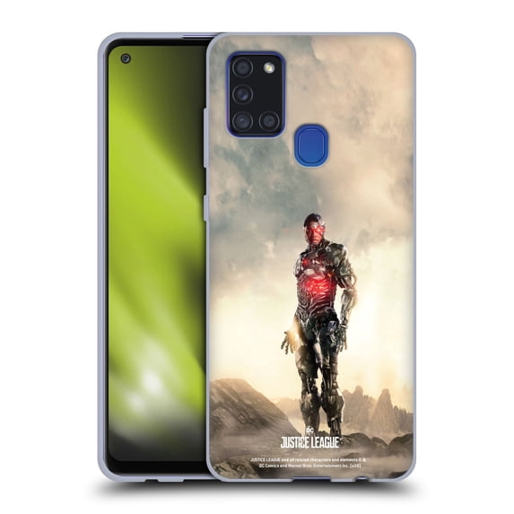 Head Case Designs Officially Licensed Justice League Movie Character Posters Cyborg Soft Gel Case Compatible with Samsung Galaxy A21s (2020)