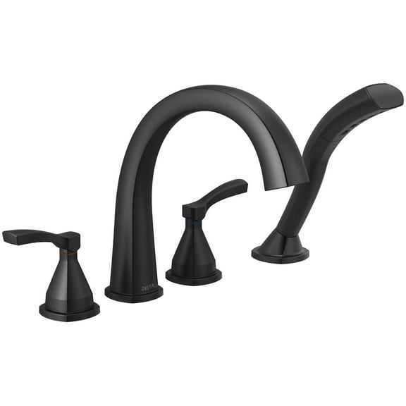 Delta T4777 Stryke Deck Mounted Roman Tub Filler - Black