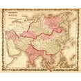 thumbnail image 2 of Vintage Maps 18x15 White Modern Wood Framed Museum Art Print Titled - Asia 1862, 2 of 4