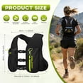 thumbnail image 3 of Maelstrom Running Vest for Men & Women, Adjustable Lightweight Hydration Pack with 500ml Soft Flask for Trail, Hiking, Cycling, Marathon Black, 3 of 8