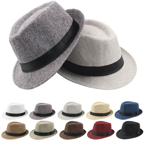 Fashion Women Men Hat Cap Straw Beach Hat with Belt Unisex