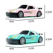 1:20 Scale 4WD RC Drift Car, 2.4GHz Remote Control Racing Car, 20km/h High Speed with LED Lights, Alloy & Plastic Construction, for Adults and Hobbyists FQD15 Silver Gray