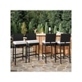thumbnail image 2 of Ourlova Patio Wicker Barstools With Cushions Outdoor Wicker Bar Stools Set Of 4 Outdoor Rattan Bar Height Stool Set Armless For Backyard Poolside, 2 of 7