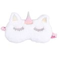 thumbnail image 1 of White Fluffy Eye Masks Unicorn Design Sleep Eyeshade Lightweight Comfortable Super Night Blindfold for Sleeping Travel Work Naps, 1 of 9