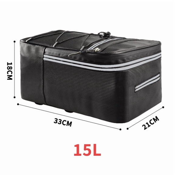 Waterproof Bike Rear Rack Trunk Bag, Large Capacity Bicycle Luggage Carrier Storage Pannier Tail Bag Cycling Accessories for MTB Mountain Road Bike Travel