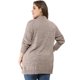 thumbnail image 5 of Cárdigan Agnes Orinda Suéter Frente Abierto Collar de chal Marrón 3XL, 5 of 6