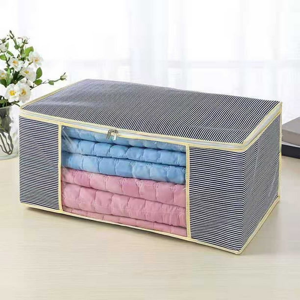 Fiudx Ofertas flash del día solo en línea Bolsa de almacenamiento de ropa, caja de almacenamiento de clasificación de armario, bolsa de almacenamiento portátil, caja de almacenamiento de taza de invi