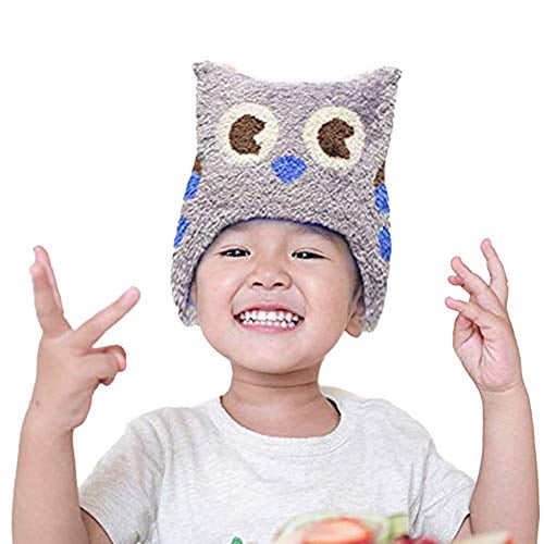 Winter Hat for Toddlers Stretchable Snowy Owl Kids Winter Hat