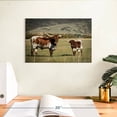 thumbnail image 3 of Elephant Stock Texas Longhorn And Its Calf Wall Art - Horizontal Canvas Wall Art - Living Room Wall Decor - Animal Canvas - Gray And Brown Decor - 12" x 8", 3 of 8