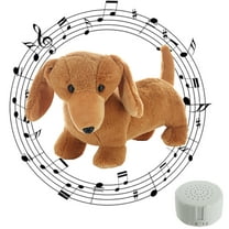 Plush Gear Weiner the Dachshund 16" Plush Toy with Recorder - Record your own Sound module