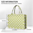 thumbnail image 3 of Large Capacity Tote Bag,Green White Checkerboard Checkered Pattern Handbag Fashion Luxury Tote Bag,15.7"x13"x 5.1" Inches,Laptop Compatible, 3 of 6