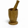 Imusa The IMUSA Large Bamboo Mortar and Pestle is perfect for crushing fresh