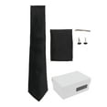 thumbnail image 1 of Conjunto de corbata para hombre Paquete de regalo de diseño clásico Corbatas lisas Cheque para bodas, fiestas, conferencias de negocios, 1 of 8