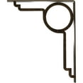 thumbnail image 4 of Ekena Millwork 1 1/2"W x 12"D x 15"H Maria Wrought Iron Bracket, (Single center brace), Antiqued Pale Gold, 4 of 8
