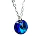 thumbnail image 2 of Juego de aretes y cadena con dije corte Xilion, plata mexicana ley .925, Azul bermuda, 2 of 5