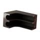 thumbnail image 5 of Estante esquinero de 2 niveles, organizador elegante, ahorra espacio, soporte de exhibición multiusos negro, 5 of 9