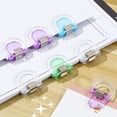 thumbnail image 3 of Hioecau Mini Transparent Binder Clips Colorful Book Holder Clip Long Tail Handbook Clips for Paper School Office Home, 3 of 8