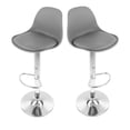 thumbnail image 1 of Set de 2 Sillas De Bar Giratorias Con Respaldo Para Restaurantes Barra o Cocina Color Gris Mirel GN-BRS01, 1 of 9