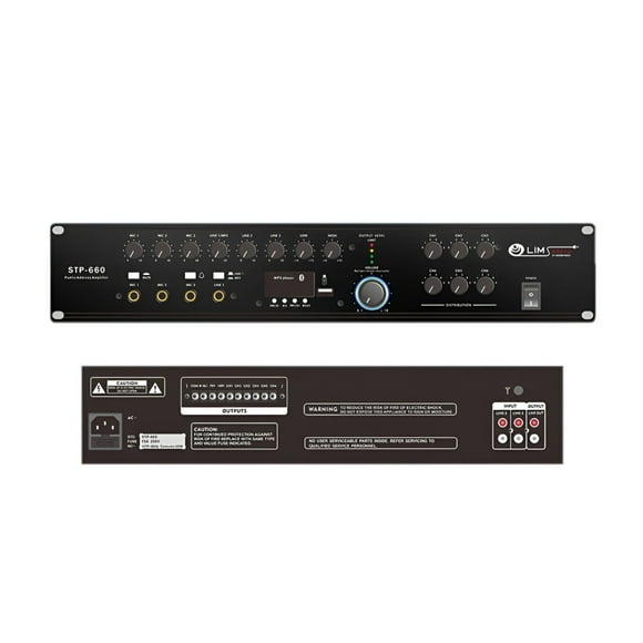 Amplificador de Publidifusión STP-660 LIM AUDIO 6 Zonas