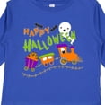 thumbnail image 4 of Inktastic Happy Halloween Train with Pumpkins, Bats, Cat,and Ghost Boys or Girls Long Sleeve Toddler T-Shirt, 4 of 5