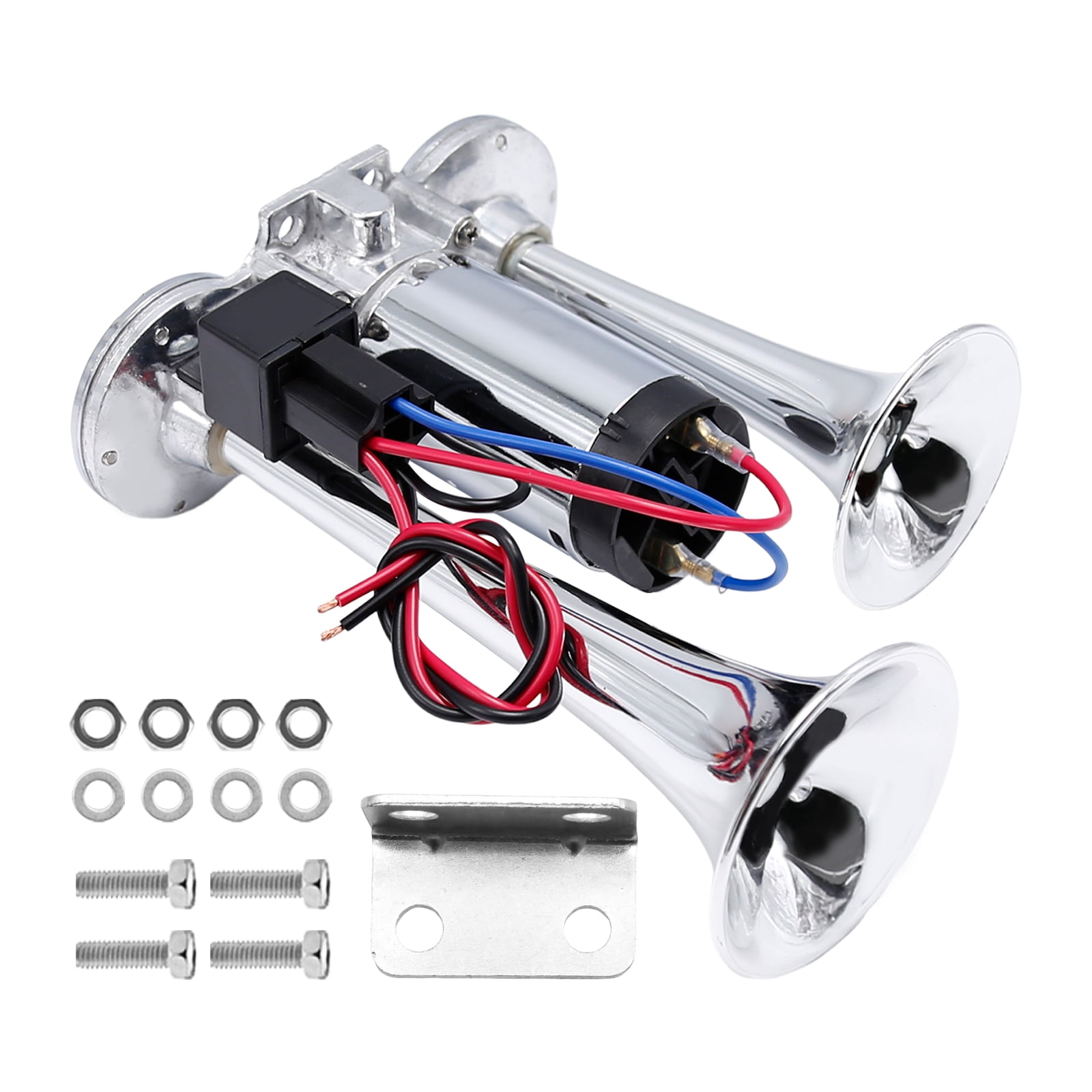 Anxingo 12V Train Horn, 150DB Super Loud Dual Trumpet Air Horn with Compressor for Trucks, Boats, and Trains