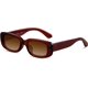 thumbnail image 1 of Gafas de sol rectangulares para mujer, monturas cuadradas, estilo retro, vintage de los años 90, protección UV, gafas de sol de cara pequeña, 1 of 4