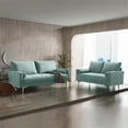 thumbnail image 5 of Pemberly Row 70" Upholstered Modern Velvet Sofa in Turquoise, 5 of 5