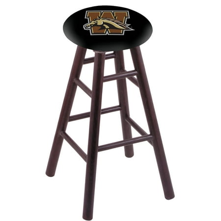 Oak Bar Stool in Dark Cherry Finish with Western Michigan Seat by the Holland Bar Stool (Best Bars In Michigan)