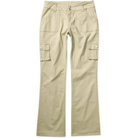 Faded Glory - Women's Petite Organic Cotton Cargo Pants