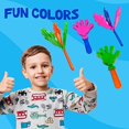 thumbnail image 5 of Kicko Hand Clapper Noisemakers - 12 Pieces of 7.5 Inch Assorted Plastic Clapping Hands - Perfect for Giving, Game Accessories, Easter Treasure Hunt, Party Favor, Prizes and Supplies, 5 of 5