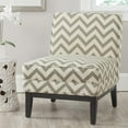 thumbnail image 6 of Armond Chair-Color:Grey/ Cream,Finish:Dark Brown, 6 of 6