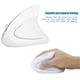 thumbnail image 2 of 2.4GHz Wireless Ergonomic Vertical Gaming Mouse, 1600 DPI Optical, No Delay, for PC and Laptop, White, 2 of 3