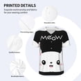 thumbnail image 4 of Balery Cat Meow Baseball Jersey for Men Casual Button Down Shirts Short Sleeve Active Team Sports Uniform-Small, 4 of 9