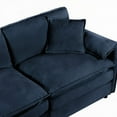 thumbnail image 6 of Modern Minimalist Chenille Sectional Sofa 35.43"x29.92" with 2 Ottomans & Soft Pillows, 6 of 21
