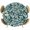 Teal, variant on Elastic Fitted Round Tablecloth, Blue Spring Floral Waterproof Stretch Table Cover for 36"-44" Tables, Farmhouse Flowers Elegant Pastoral Washable Outdoor Tablecloths for Patio, Picnic, Camping
