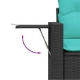 thumbnail image 6 of vidaXL 8 Piece Patio Sofa Set with Cushions Black Poly Rattan, 6 of 6
