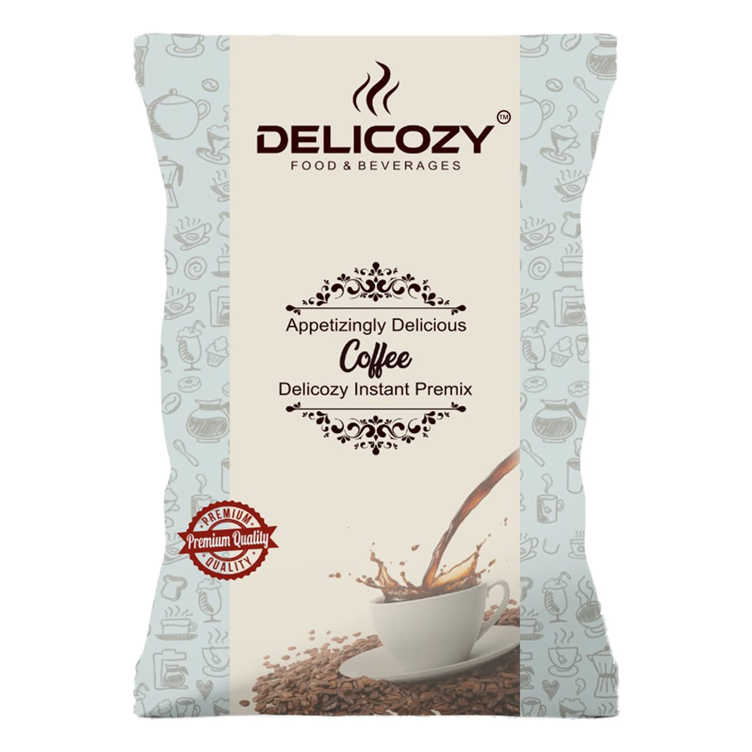 Delicozy Instant Coffee Premix 1 KG Instant Coffee Authentic