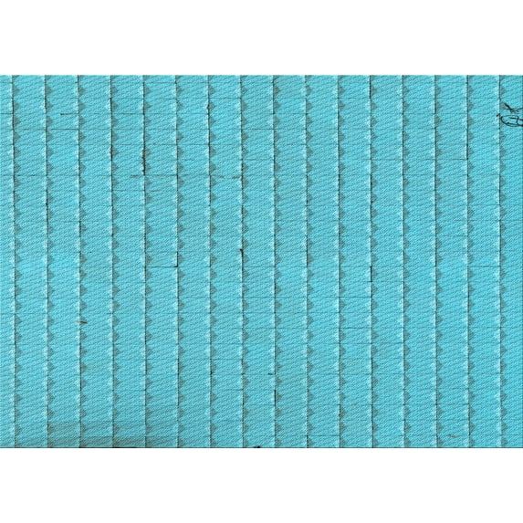 Ahgly Company Indoor Rectangle Patterned Dark Turquoise Green Area Rugs, 2' x 4'