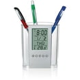 thumbnail image 1 of Portalápices Digital LCD escritorio despertador portalápices calendario temporizador temperatura escritorio reloj electrónico Oficina, 1 of 5